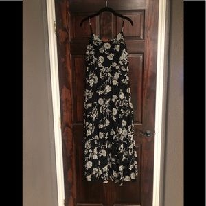 J Crew Black and White Flower Maxi Dress Size 8